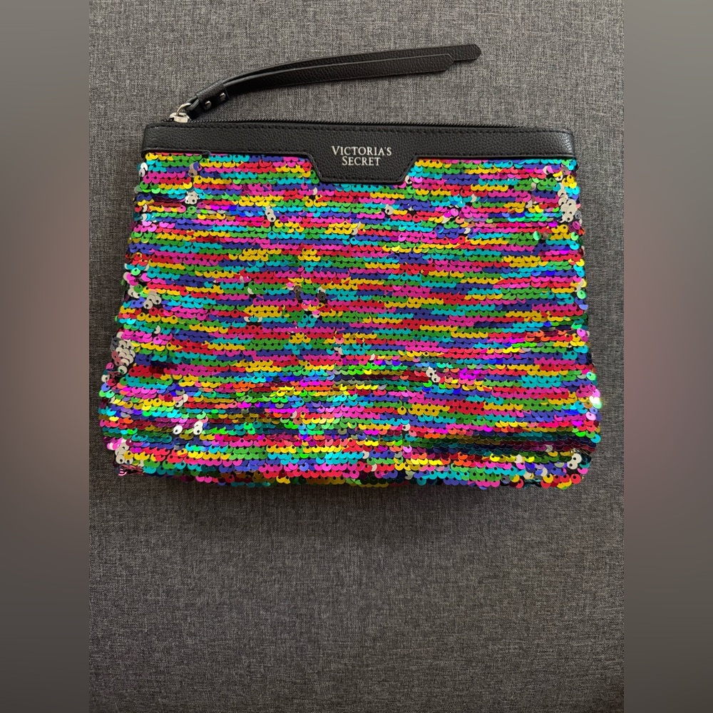 Victoria's Secret Multicolor Sequin Cosmetic Bag
